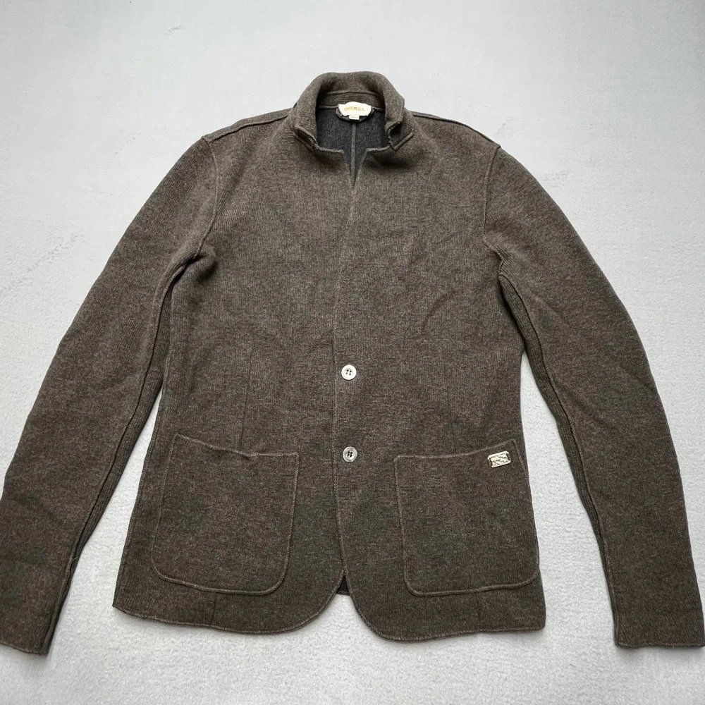 VTG Diesel Italy‎ Wool Knit Blazer Cardigan Jacket Brown Avant Garde Large